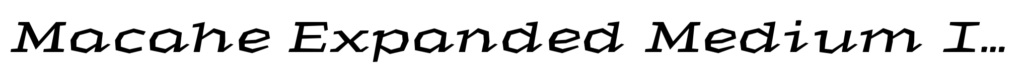 Macahe Expanded Medium Italic image